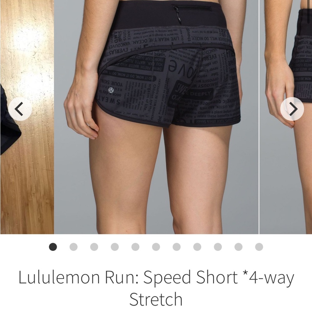 Lululemon Run: Speed Short *4-way Stretch
